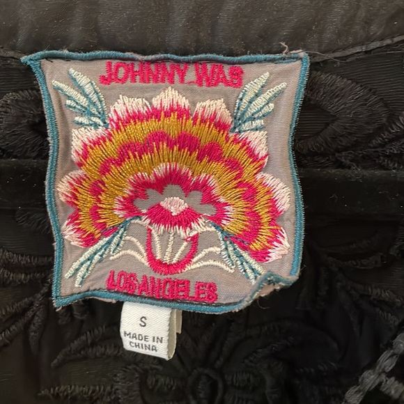 Johnny Was black velvet top - Picture 5 of 7